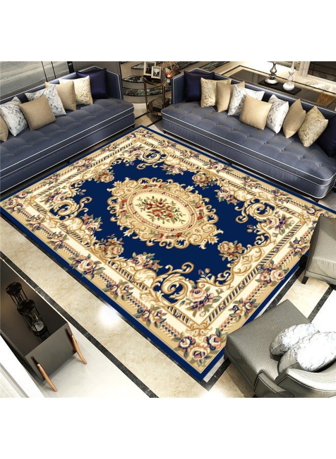 سجادة أرضية مزينة بطبعة أزرق/ بيج/ بني 200x140سم