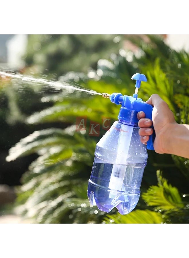 AKC Clear 1L Transparent Plastic Water Sprayer - Pressure Garden Water Can with Adjustable Nozzle for Gardening, Cleaning & Plant Care (Blue, 1 Liter)  - Image 3