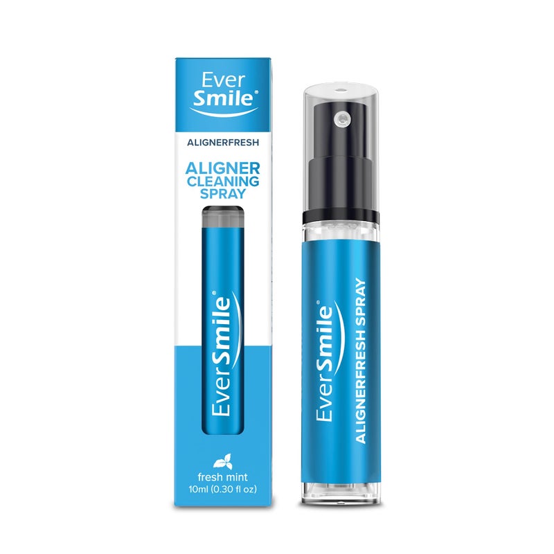 EverSmile AlignerFresh Cleaning Spray for Invisalign and All Clear Aligners and Retainers â€“ On-the-Go Cleaning & Teeth Whitening, Kills Bacteria, Fights Bad Breath â€“ Mint Flavor, 10ml (1 Pack) - Image 1