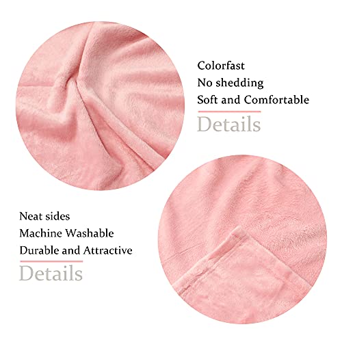 NANPIPER Fleece Blankets, Super Soft Flannel Queen Size Blanket for Bed, Luxury Cozy Microfiber Plush Fuzzy Blanket,Pink - Image 2