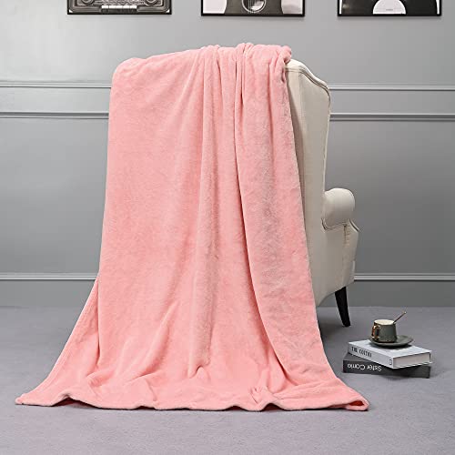 NANPIPER Fleece Blankets, Super Soft Flannel Queen Size Blanket for Bed, Luxury Cozy Microfiber Plush Fuzzy Blanket,Pink - Image 5