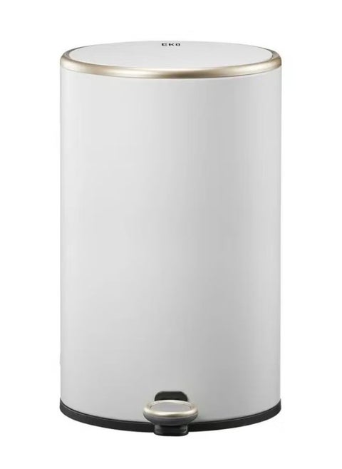 COSMO SERIES | Brushed Matte Finish | Soft-Closing | Fingerprint-Resistant | Round Deluxe Pedal Trash & Garbage Bin | Compact Design Versatile For Tight Spaces | 12 Liters