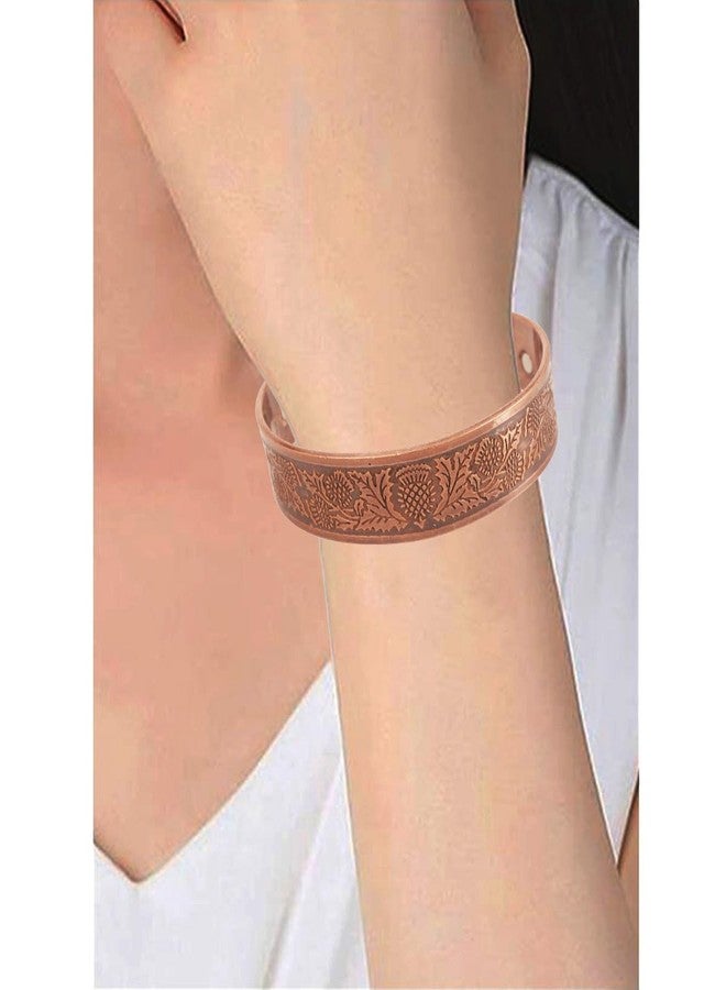 تتش ستون سوار نحاسي مغناطيسي مصنوع يدويًا من تاتشستون. مصنوع يدويًا من النحاس الخالص الصلب عالي الجودة، بنقوش على الطراز التبتي، مناسب للرجال والنساء. تصميم سلتيك أنيق. - Image 2