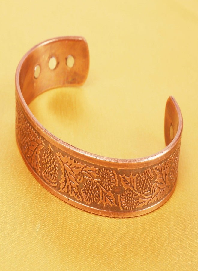 تتش ستون سوار نحاسي مغناطيسي مصنوع يدويًا من تاتشستون. مصنوع يدويًا من النحاس الخالص الصلب عالي الجودة، بنقوش على الطراز التبتي، مناسب للرجال والنساء. تصميم سلتيك أنيق. - Image 4