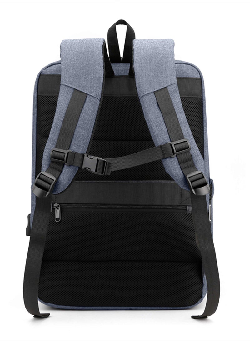 هايك Hike Premium Computer Backpack Durable 17inch Business Casual Daypack with Built in USB Port for Men Women in Travel Office School College, HK2111-BLUE - Image 3