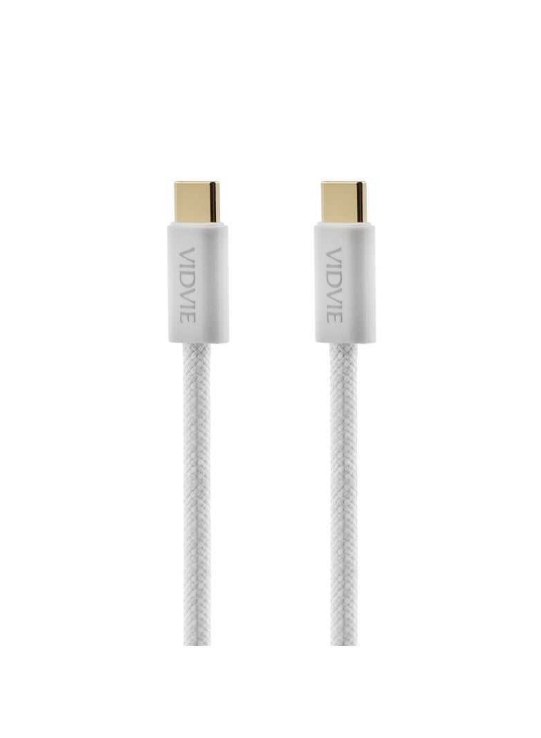 Vidvie Type-C to Type-C Data Cable CB4011CandC (White) – 120cm - Image 3