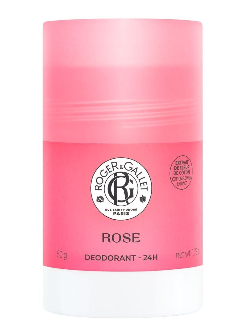 روجر أند غاليت مزيل عرق صلب برائحة الورد من روجر آند جاليه، حماية تدوم 24 ساعة، 50 غرام - Image 1