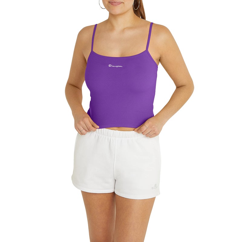 Champion Champion, Everyday Cami, Moisture-Wicking, Garment-Washed Tank Top for Women, Purple Cactus Flower Small Script  - Image 1