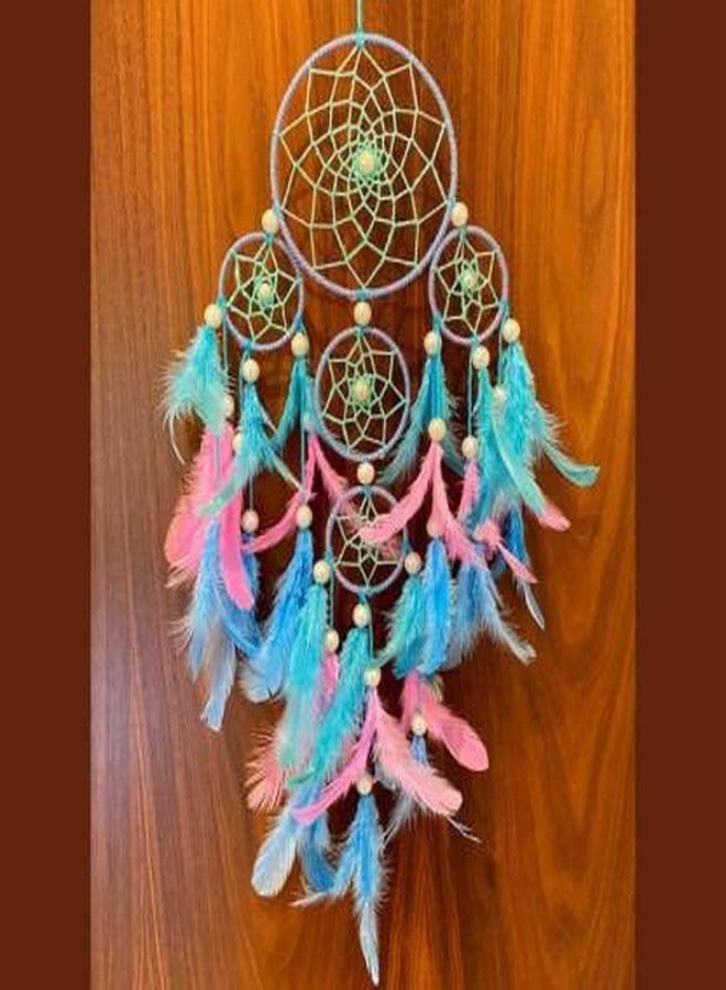 Mehruna Dream Catchers Wall Hangings Feather Wind Chimes for Kidsroom Car Bedroom Wall Decor Handmade Party Café & Home Decorative Items Multicolor - Image 2