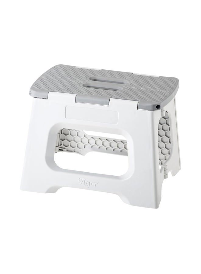 Vigar Compact Folding Stool, Grey, 23 cm Height - Image 1