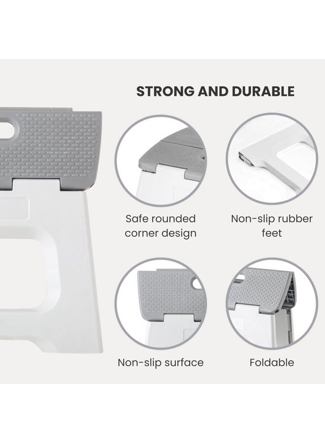 Vigar Compact Folding Stool, Grey, 23 cm Height - Image 4