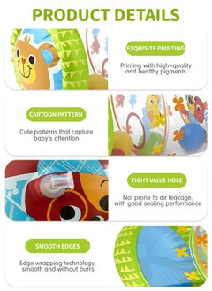 GROIC Crawling & Walking Baby Toys Inflatable Baby Roller Toy Beginner Crawl Along Game Ball Drop Maze Tummy Time Activity Center Early Development Jumbo Roller Rattle Toy Baby Toys for 6 Months  - Image 3