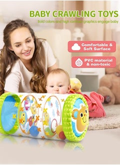 GROIC Crawling & Walking Baby Toys Inflatable Baby Roller Toy Beginner Crawl Along Game Ball Drop Maze Tummy Time Activity Center Early Development Jumbo Roller Rattle Toy Baby Toys for 6 Months  - Image 5