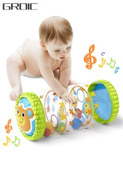 GROIC Crawling & Walking Baby Toys Inflatable Baby Roller Toy Beginner Crawl Along Game Ball Drop Maze Tummy Time Activity Center Early Development Jumbo Roller Rattle Toy Baby Toys for 6 Months  - Image 1