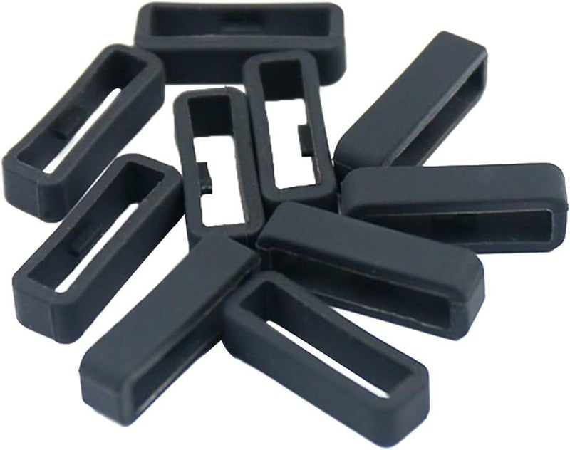 klarako 10Pcs Rubber Watch Strap Loops Black Replacement Watch Bands Keeper Holder Retainer for Garmin Fenix 5/5s/5x Series - Image 3