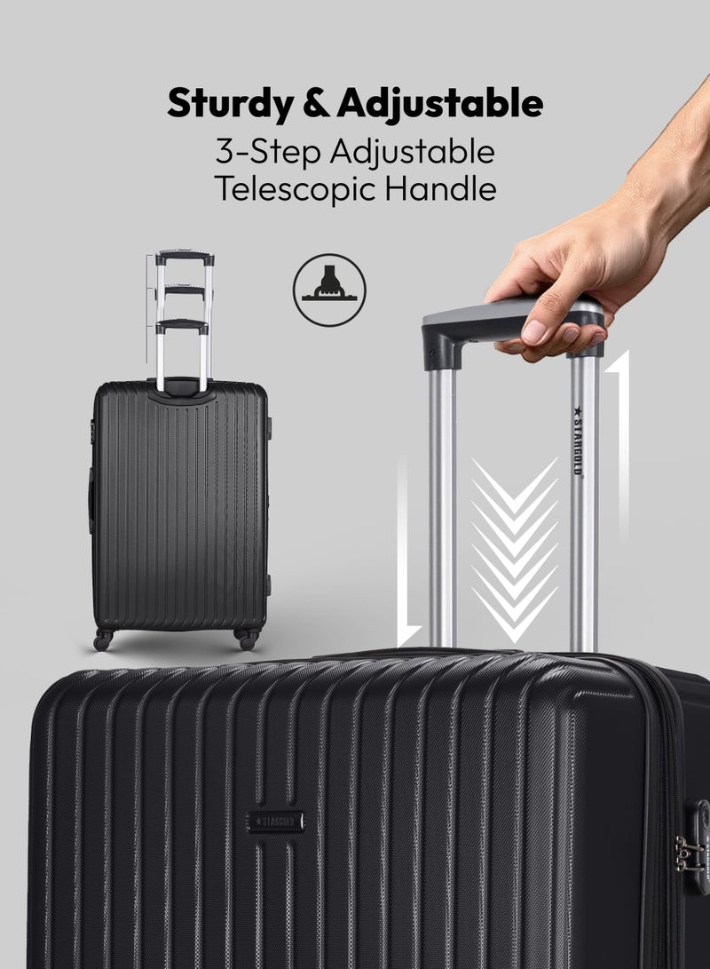 Stargold Luggage Set of 4, ABS Hard Shell Suitcase with Expandable Zipper, 360° Spinner Wheels, Number Lock, Lightweight Trolley Travel Bag - Image 5