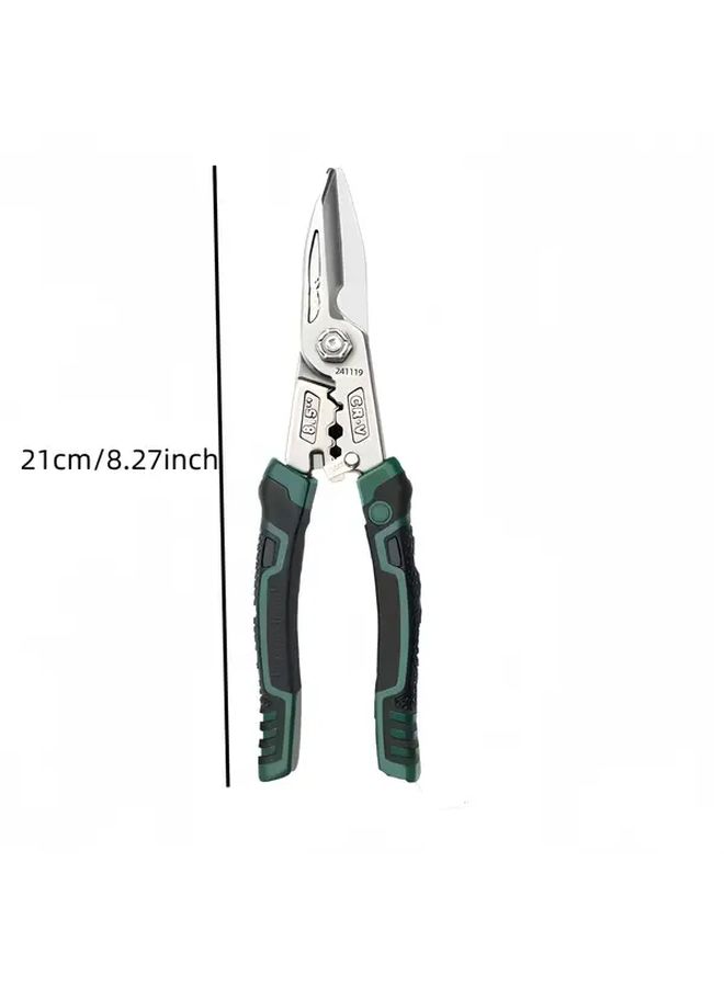 Green Universal Heavy Duty Multi Function Scissors Industrial Grade Cutter For Metal Copper Wire Cardboard Iron Sheets - Image 3
