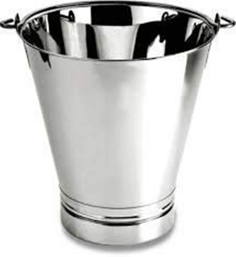 JGS Stainless Steel Leak Proof Joint Bucket Multipurpose Balti for Home Bathroom and Kitchen Bucket Water Storage Bucket Bucket for Serving Food Capacity 5 LTRPuja Jal Abhishek Baalti