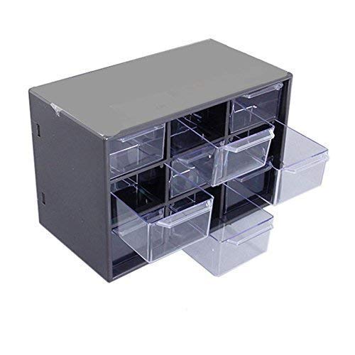 EBOFAB 9 Grid Mini Plastic Acrylic Multipurpose Drawer Storage Box jewelry cosmetics stationery Office Accessories Needle Button Etc Multicolor - Image 1