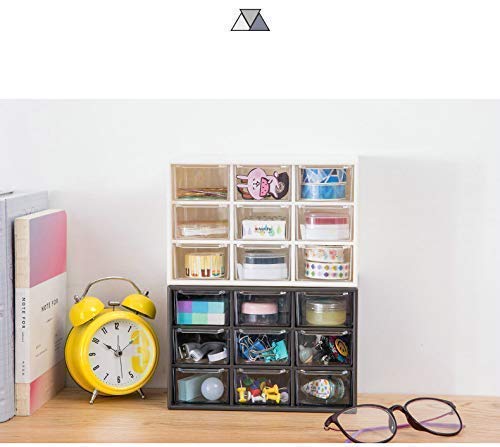 EBOFAB 9 Grid Mini Plastic Acrylic Multipurpose Drawer Storage Box jewelry cosmetics stationery Office Accessories Needle Button Etc Multicolor - Image 3
