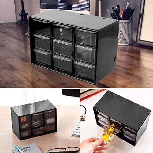 EBOFAB 9 Grid Mini Plastic Acrylic Multipurpose Drawer Storage Box jewelry cosmetics stationery Office Accessories Needle Button Etc Multicolor - Image 5