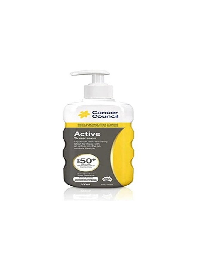 Cancer Council Spf 50+ Active 200Ml Pump  - Image 1