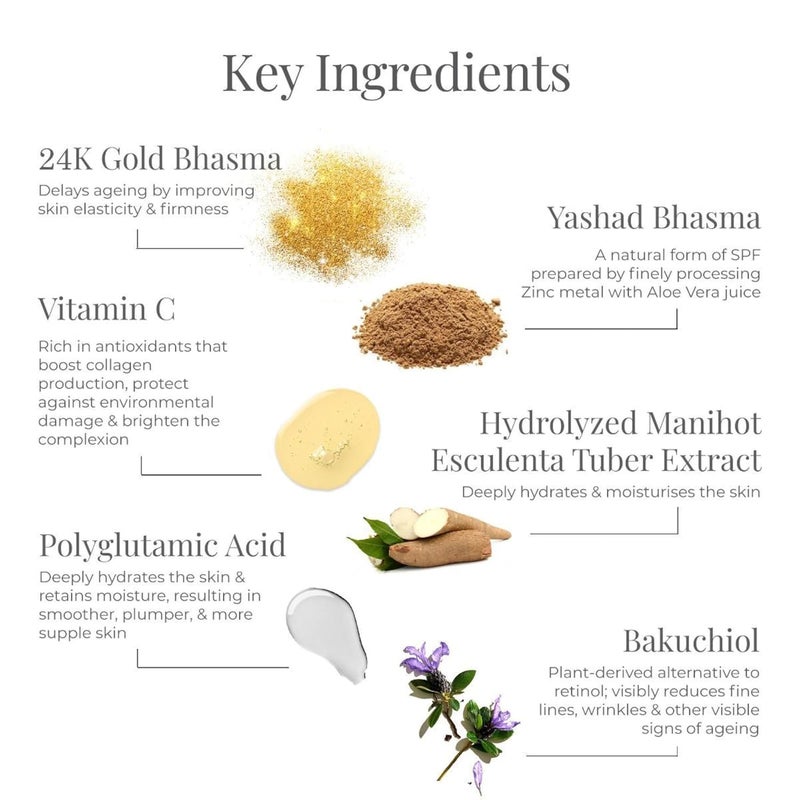 Forest Essentials كريم النهار سونداريا للإشراقة من فوريست إسينشالز مع 24 قيراط من الذهب SPF 25 مرطب مضاد للشيخوخة للبشرة المتألقة لجميع أنواع البشرة - Image 5