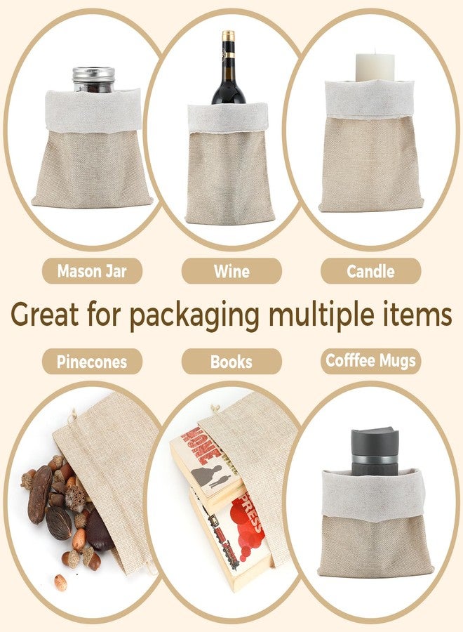 Tapleap Burlap Bags with Drawstring - 10Pcs 8x12 Gift Sacks for Wrapping Favors, Clothes, Seeds, Mason Jars, For Birthday, Wedding, Graduation Party, Household Use - Image 3