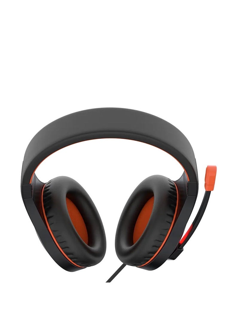 MeeTion Gaming Headset MT-HP021 with Built-in Microphone, Black/Orange - Image 4