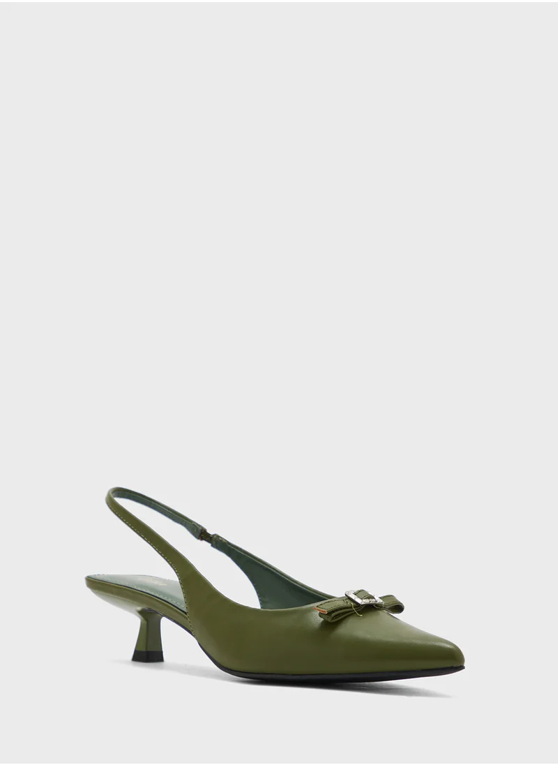 ايلا Bow Detail Sling Back Pump