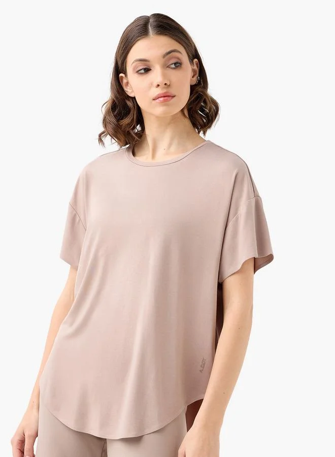 ADOT by Splash Drop Shoulder T-shirt with Round Neck