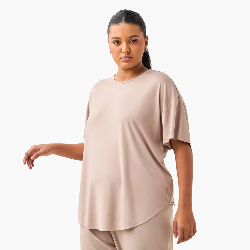 ADOT by Splash Drop Shoulder T-shirt with Round Neck