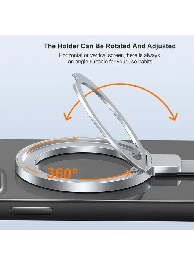 Magnetic Phone Ring Holder – 360° Rotation, Strong Grip, Compatible Stand for iPhone Series & Other Phones with Metal Ring Plate - Image 3