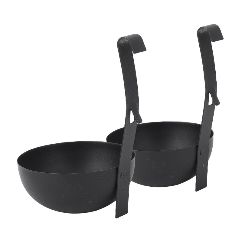 2pcs Egg Poacher Nonstick Easy to Clean Stainless Steel Poached Egg Cooker for Kitchen Black - Image 5