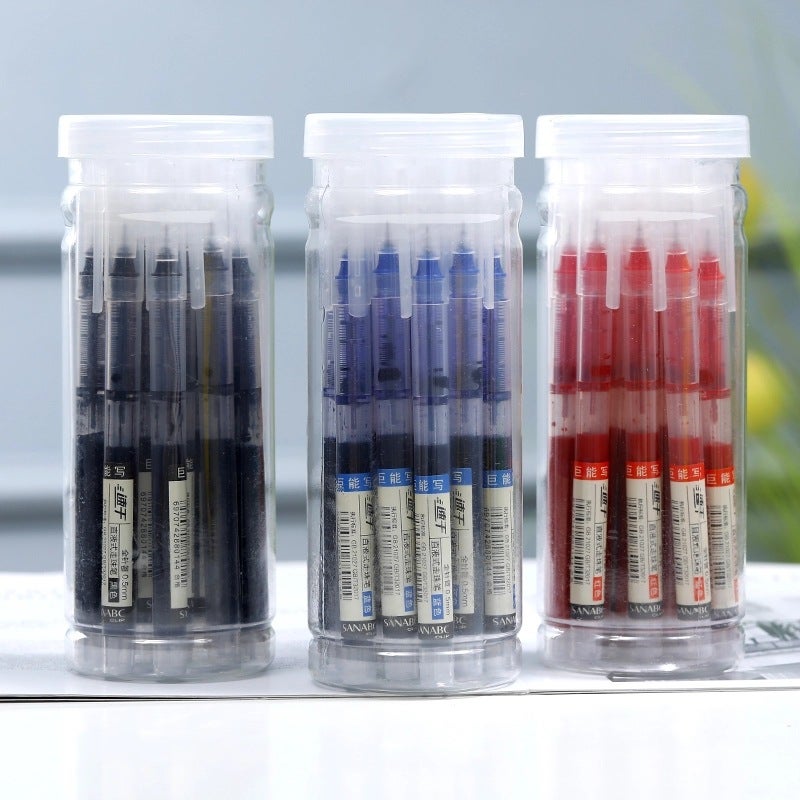 Direct Liquid Quick-Drying Rollerball Pen Black 0.5Mm Integrated Large-Capacity Gel Pen Colorful Needle Pen And Retail - Image 3