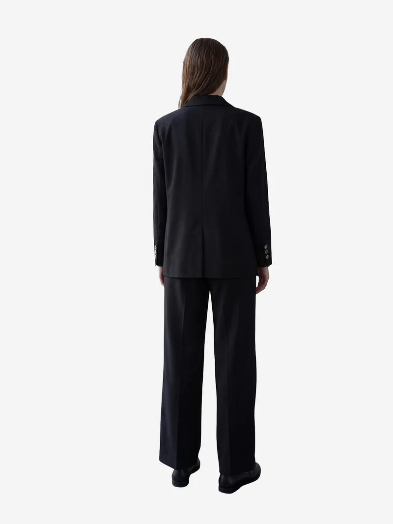 My Fashion Black MY FASHION Cotton Linen Blazer with Button Closure for Women | Best Price UAE