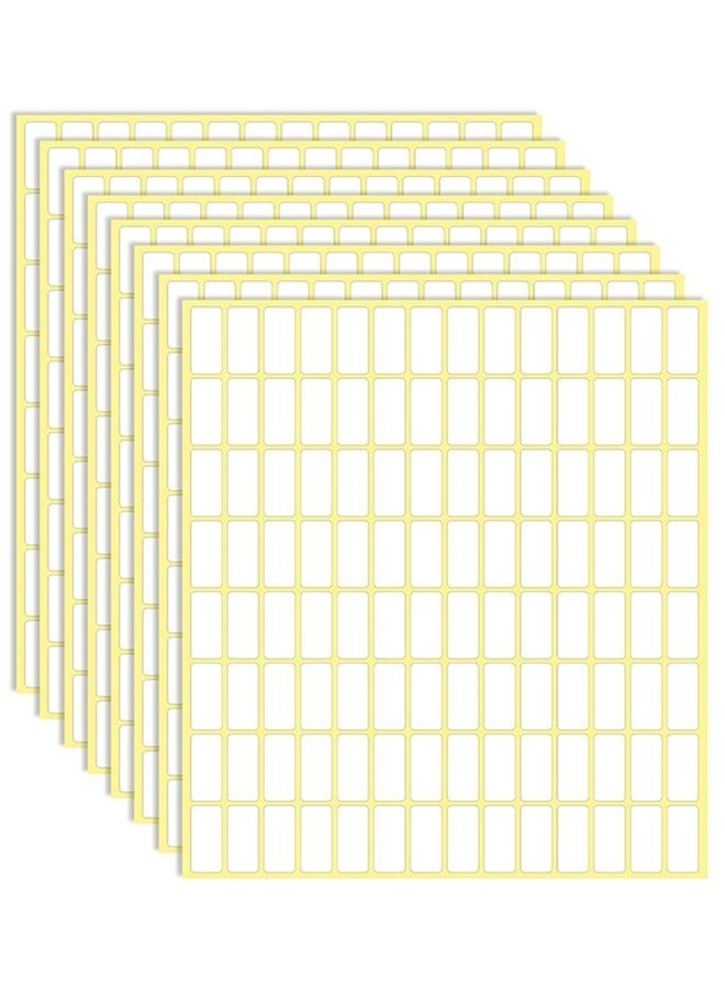 Labels Stickers, 3360 PCS Matte White Sticky Labels Stickers, Blank Labels, Can Labels Stickers for Writing, Small Sticky Labels, Label Stickers for Jar Box Folder Envelope School Office Kitchen, 20 X 10 mm - Image 1
