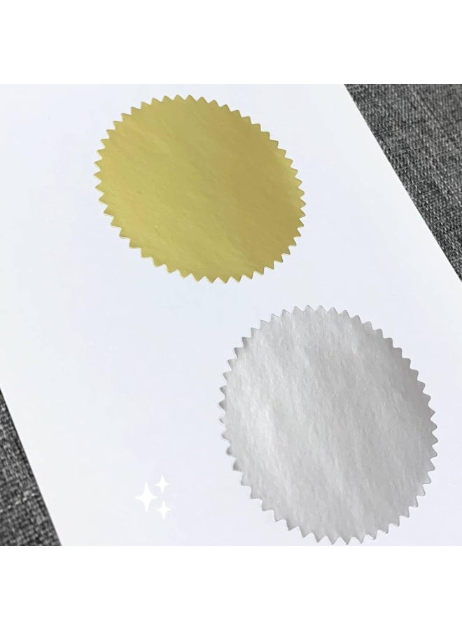 200 Pcs 2 Inch Gold Foil Seal Stickers, Matte Metallic Self-Adhesive Labels for Certificates Awards Decorations - Image 5