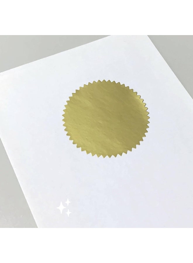 200 Pcs 2 Inch Gold Foil Seal Stickers, Matte Metallic Self-Adhesive Labels for Certificates Awards Decorations - Image 2