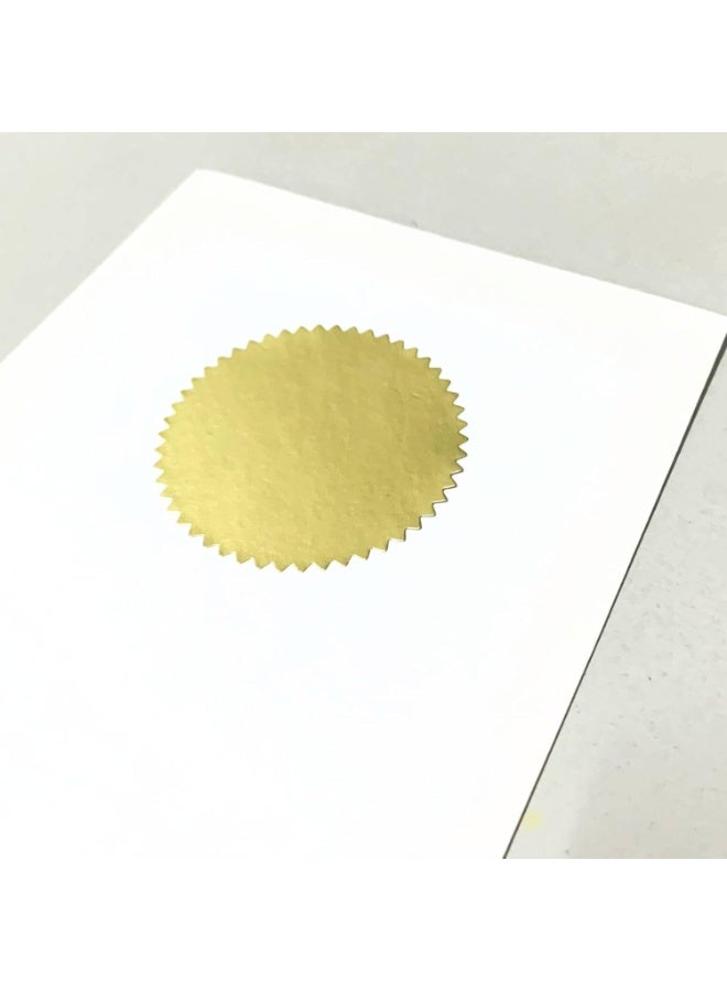 200 Pcs 2 Inch Gold Foil Seal Stickers, Matte Metallic Self-Adhesive Labels for Certificates Awards Decorations - Image 1