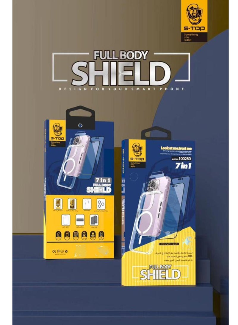 اس-توب مجموعة الحمايه ايفون 15 برو المتكاملة 7 في 1 حمايه تستحق الثقة - Image 4