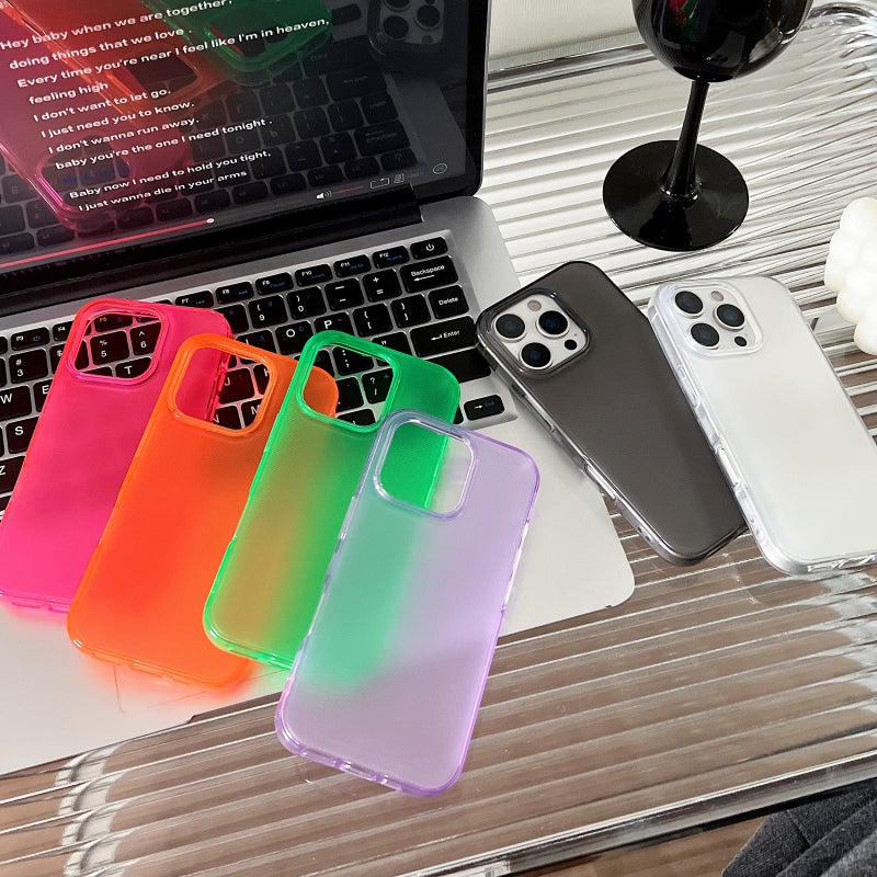 إيروريكس جراب هاتف TPU شفاف ومريح غير لامع لهاتف iPhone 14 Pro (برتقالي) - Image 2