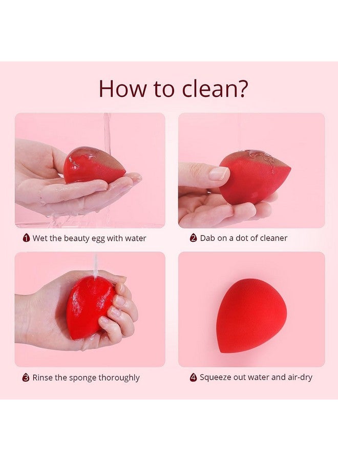 سويكي اسفنجات بيوتي بلندر الاحترافية لمكياج الوجه، اسفنجة بيوتي بلندر للوجه لجميع أنواع البشرة، ناعمة خالية من اللاتكس، قابلة لإعادة الاستخدام (عبوة متعددة الألوان مكونة من قطعة واحدة) - Image 5