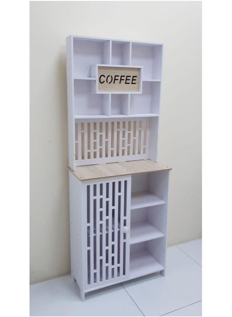 Generic - Farmhouse Coffee Bar Cabinet Buffet & Sideboard Kitchen Storage Cabinet Cupboard with  Kitchen Dining Living Room, - Image 1
