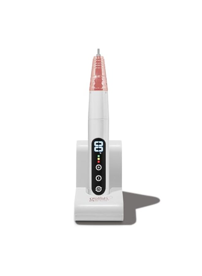 Gelish Go File Wireless Hybrid Electric Nail File 35000 RPM Professional Cordless EFile with Magnetic Charging Dock ControllerFree Quiet Low Vibration for Mani Pedi Pearl Rose Gold - Image 1