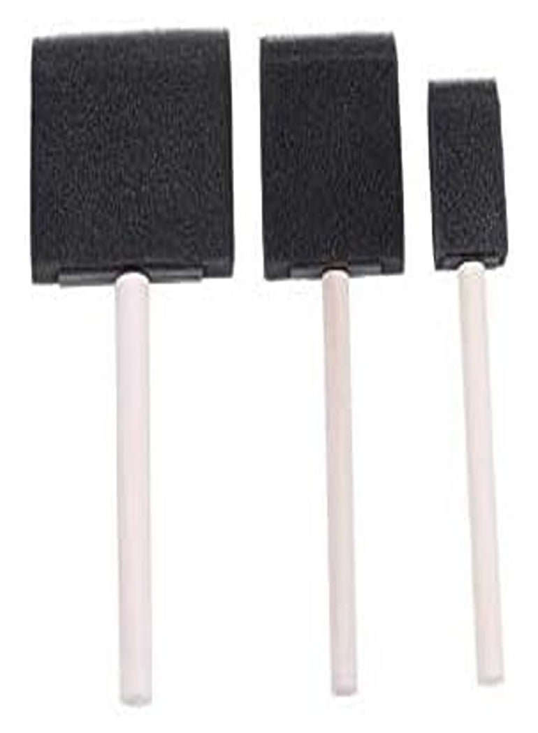 Smart Sponge Brush Set for Painting, Art and Craft Projects (Complete Set with Roller, Flat and Round Sponge Brushes) - Image 4