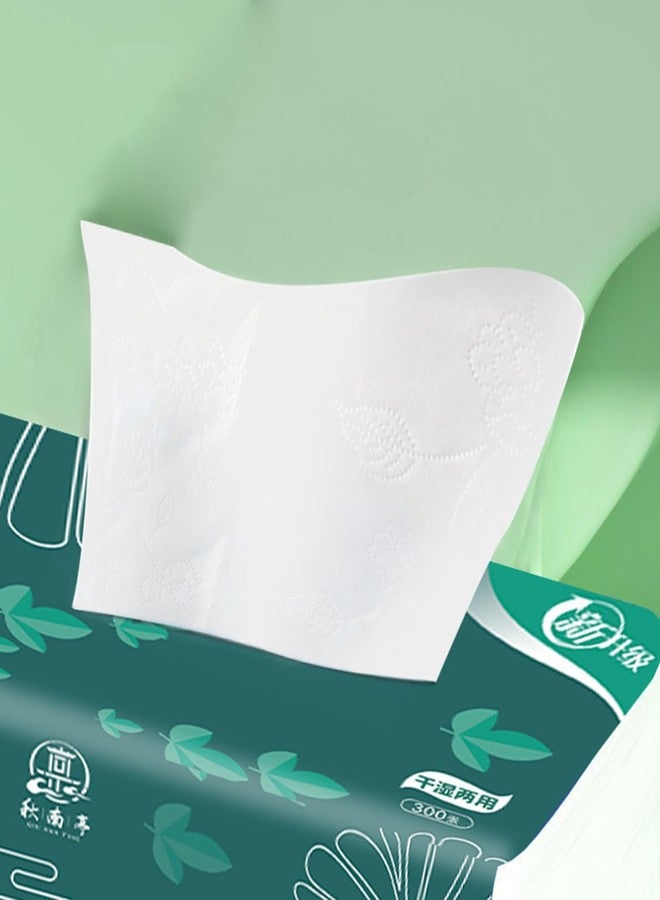 Orange Paper 4 Ply bamboo Facial Tissue ultra Soft Pack, Car Tissue Refill, Facial Tissues, Face Towel,Travel Size Pack for Car, 60 Pulls per pack Medium size (Flower_Green_Pack of 3) - Image 3