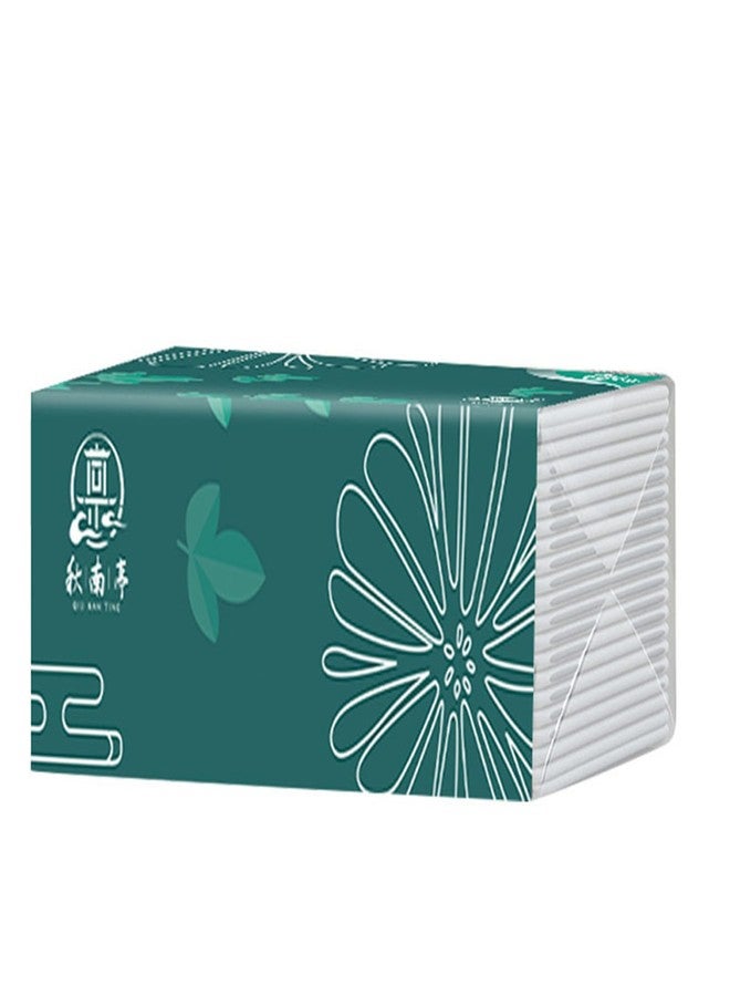 Orange Paper 4 Ply bamboo Facial Tissue ultra Soft Pack, Car Tissue Refill, Facial Tissues, Face Towel,Travel Size Pack for Car, 60 Pulls per pack Medium size (Flower_Green_Pack of 3) - Image 5