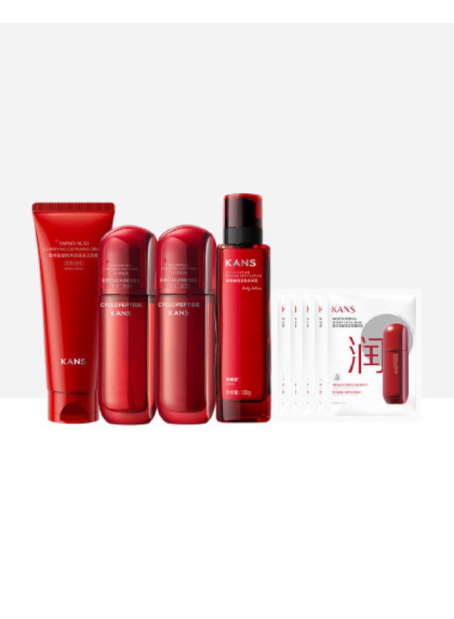 【Oxygen And Sugar Dual Defense】 ماء تنظيف الخصر الأحمر، اللوشن، لوشن الجسم، مجموعة العناية بالبشرة للوجه والجسم للترطيب، الترطيب، والتماسك - Image 2