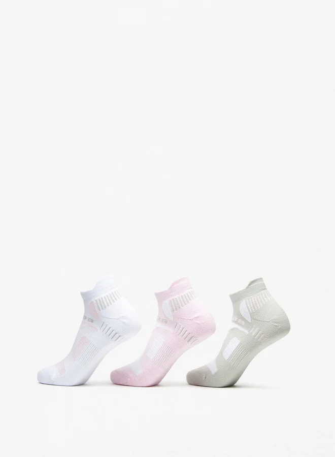 Kappa Colourblock Ankle Length Sports Socks - Set of 3